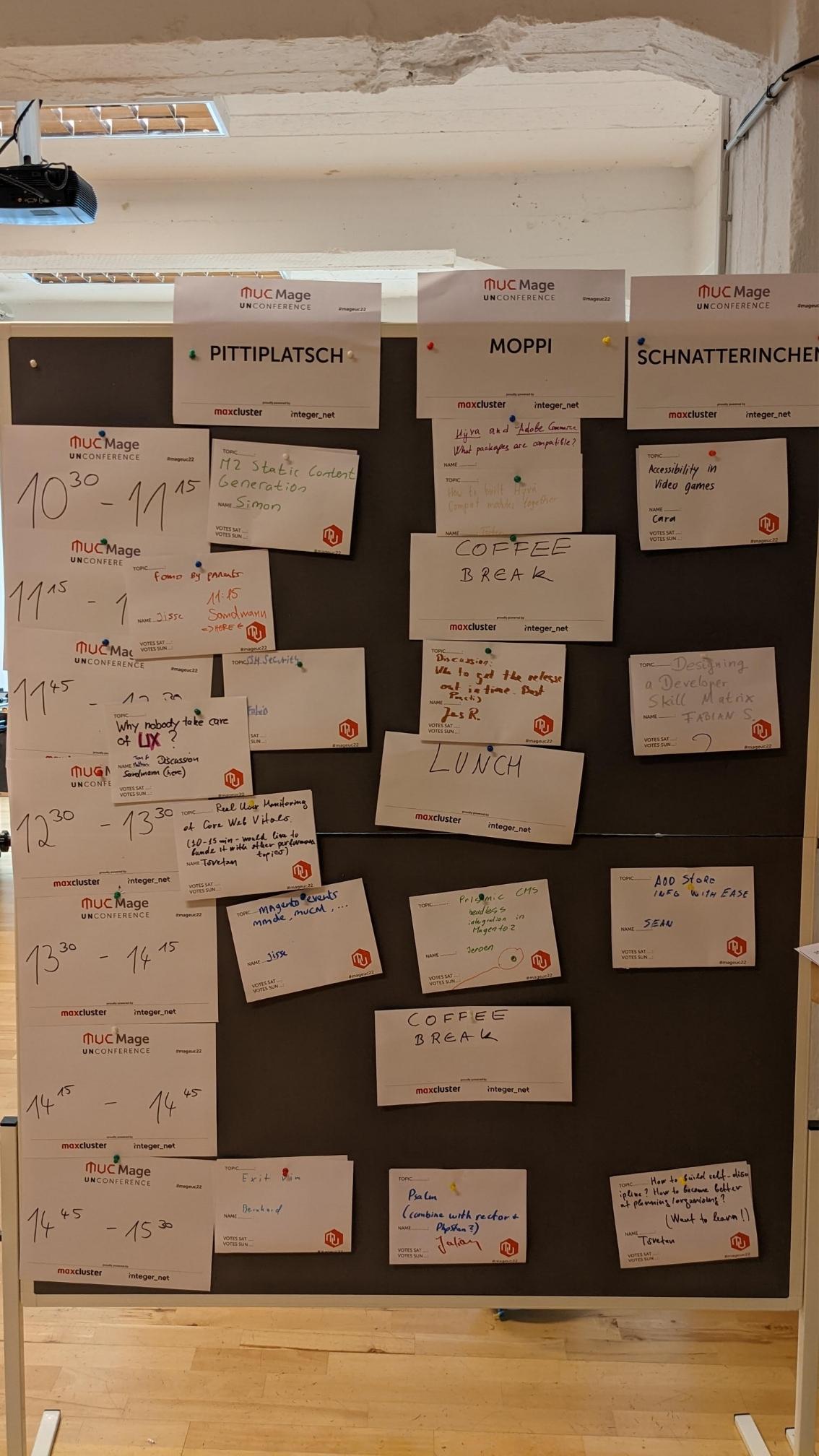 Day 2 program overview.