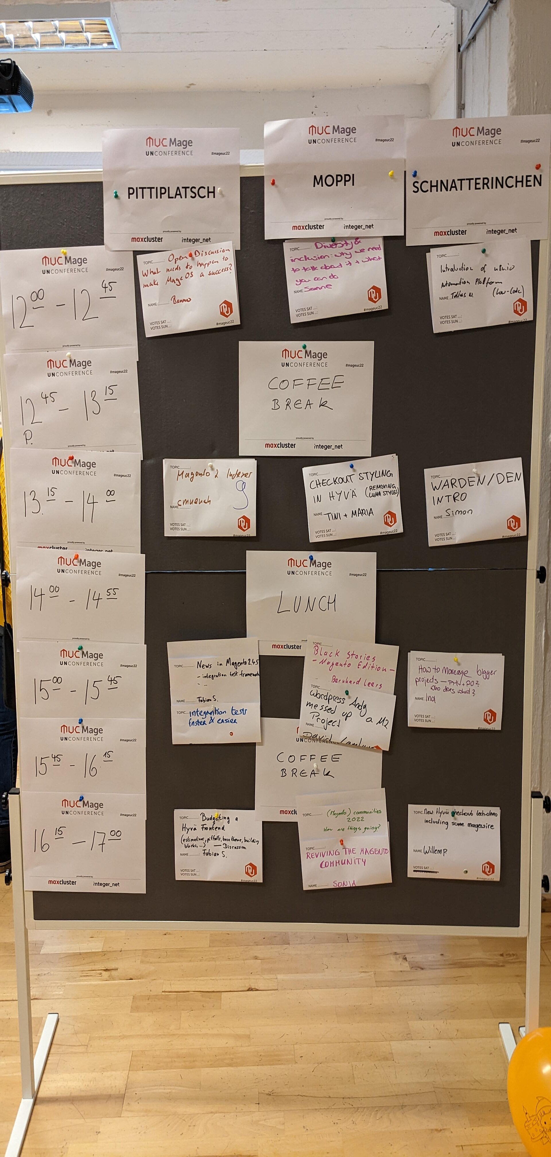 Day 1 program overview.