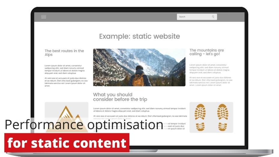 Performance optimisation for static content
