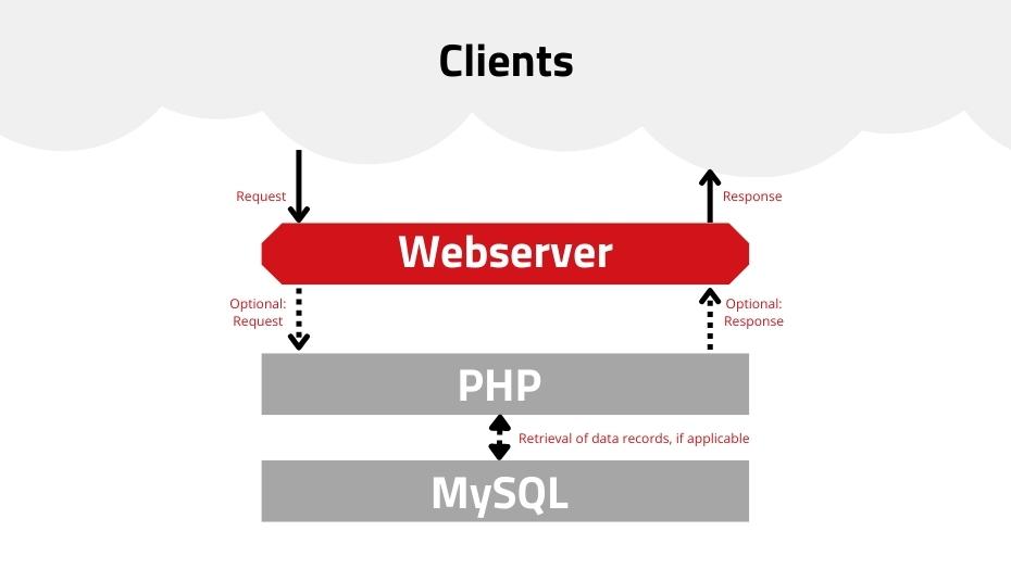 Processing requests with the help of a web server | Graphic: maxcluster