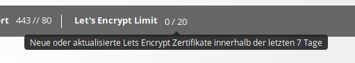 Änderungen am Let's Encrypt Zertifikat