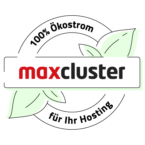 Logo Nachhaltiges Hosting bei maxcluster