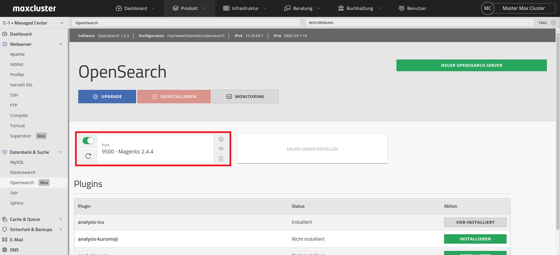 Step 3: OpenSearch instance is now active